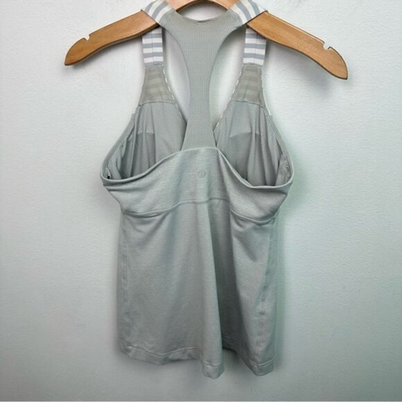 Lululemon Deep Breath Racer Back Tank Top Size 8 Grey - Picture 6 of 8